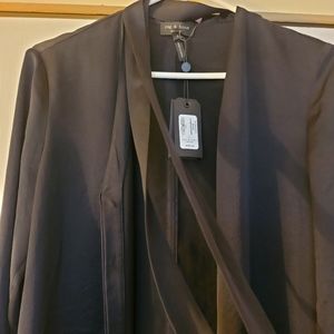 Rag and bone black blouse with neck tie